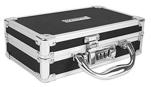 Medicine Safe Case w/Combination Lock - Pack of 1 Cases, 8.35 x 5 x 2.5 - Black