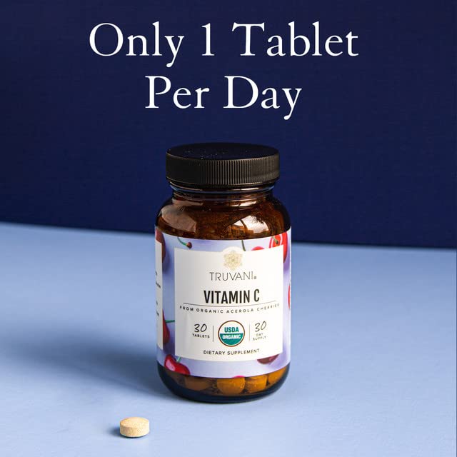 Vitamin C | USDA Organic | High Absorption, Antioxidant Supplement, Higher Bioavailability Immune System Support | Made with Real Food | 30 Servings