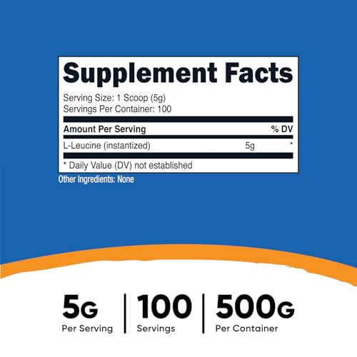 Pure L-Leucine Powder 500 Grams
