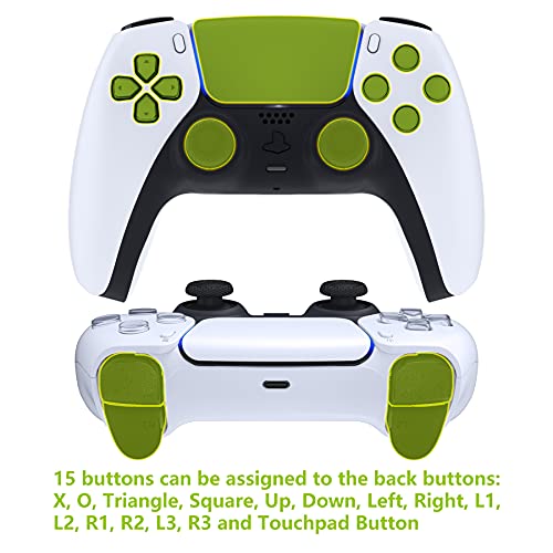 Textured Red Programable RISE4 Remap Kit for PS5 Controller BDM 010 & BDM 020, Upgrade Board & Redesigned Back Shell & 4 Back Buttons for PS5 Controller - Controller NOT Included