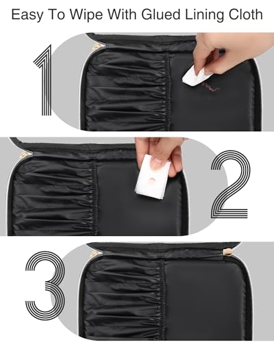 Travel Makeup Bag, Clear Makeup Organizer Bag Portable Cosmetic Bag, Cute Transparent Makeup Case For Women with Accessories