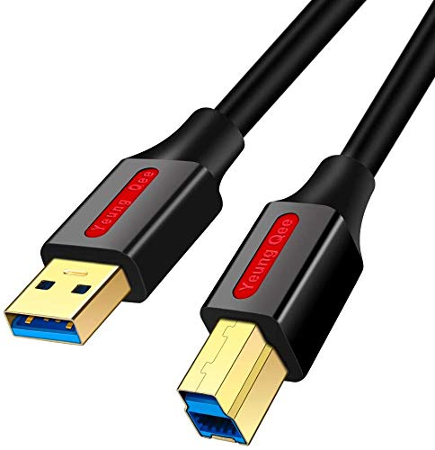USB 3.0 Cable A Male to B Male 25 ft,Superspeed USB 3.0 Type A to B Male Cable Compatible with Printers,Docking Station,External Hard Drivers,Scanner,USB Hub and More Devices (25FT/8M)