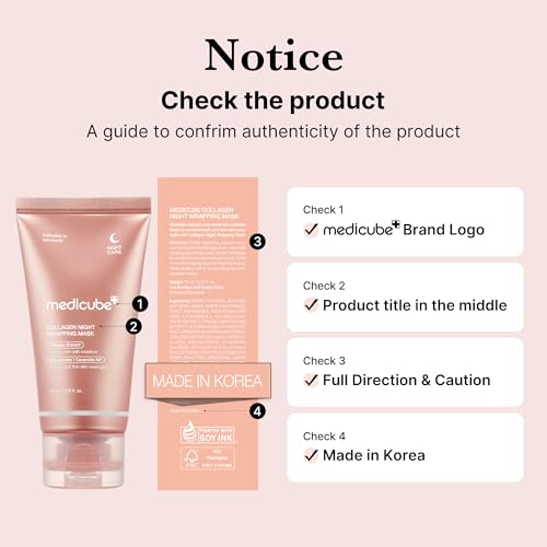 Collagen Overnight Wrapping Peel Off Facial Mask Pack - Elasticity & Hydration Care, Reduces Sagging & Dullness - Hydrolyzed Collagen For Glowing Skin - Korean Skin Care, 2.53 fl.oz