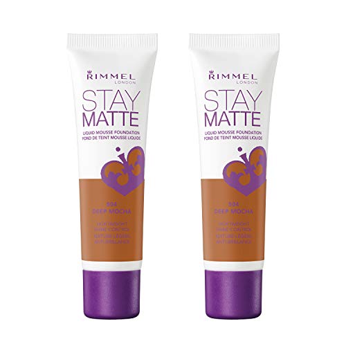 , Stay Matte Foundation, Deep Mocha 2 Count (Pack of 1)