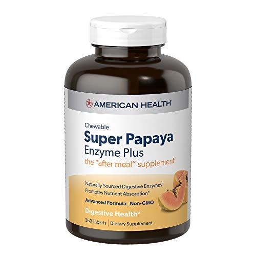 , Super Papaya Enzyme Plus Chewable Tablets, 360 Count