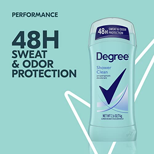 Original Antiperspirant Deodorant Shower Clean Pack of 6 48-Hour Sweat & Odor Protection Antiperspirant for Women 2.6 oz