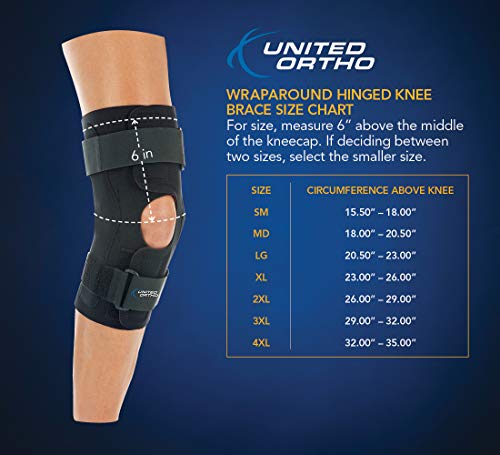 - 35003 Wraparound Hinged Knee Brace, Small, Black