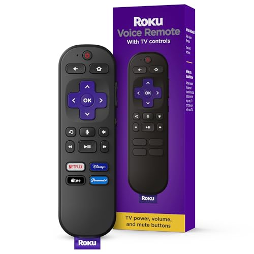 Voice Remote | Replacement TV Remote Control with Voice Control, Simple Setup, & Pre-Set App Shortcuts - Compatible with TV, Players, & Audio Devices