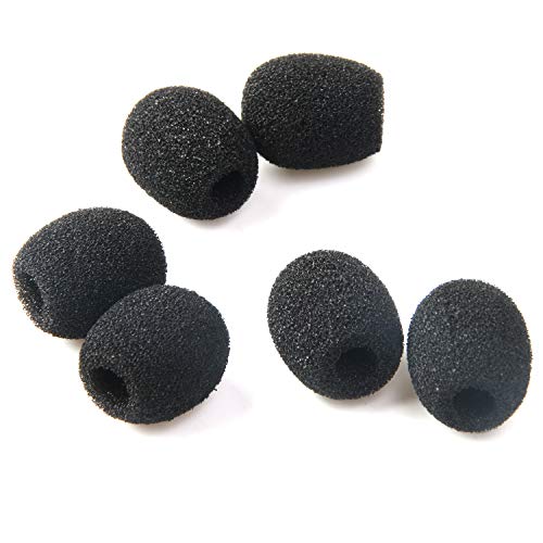 18Pcs Lapel Microphone Clips Replacement Kit, 6Pcs Lavalier Mic Clips Metal Tie Clips Lavalier Microphone Clips, 6Pcs Windscreen Foam Cover and 6Pcs Plastic Wire Clips