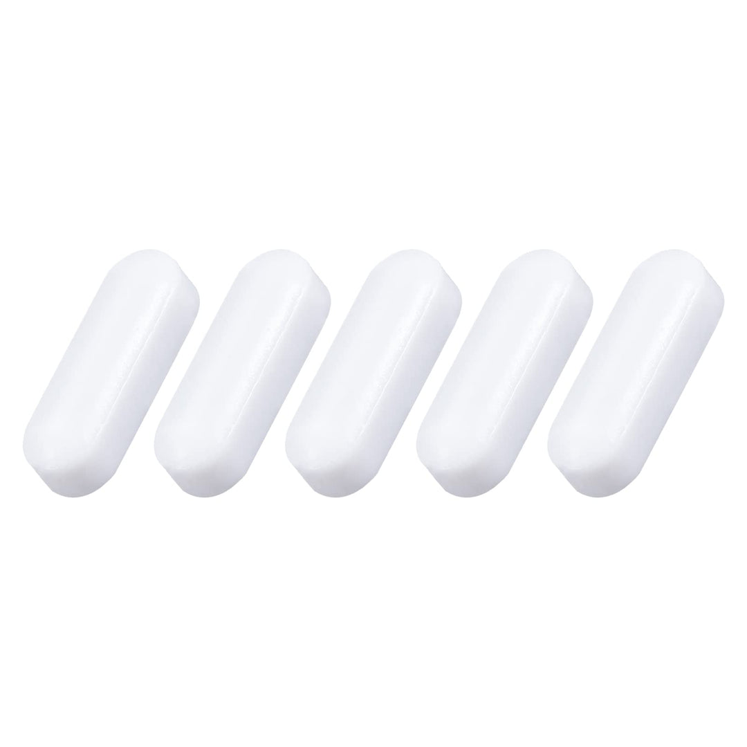 5 Pcs Magnetic Stir Bar, PTFE Coated Cylinder Type Stirrer | Great for Lab Liquid Solution Stirring Mixing(White, 0.59 x 0.2-Inch)