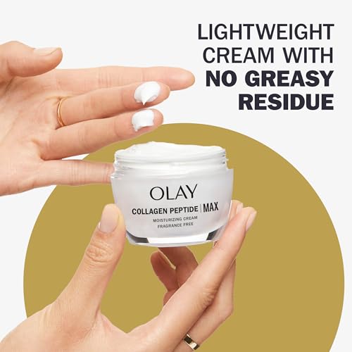 Collagen Peptide MAX Face Moisturizer, Firm - Plump - Hydrate, Fragrance Free Cream with Vitamin B3, 1.7 oz