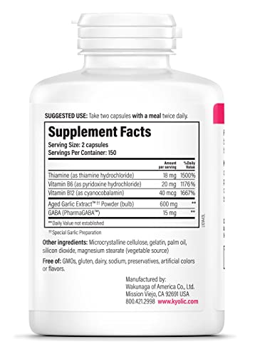 Aged Garlic Extract Formula 101, Stress and Fatigue Relief, 300 Capsules (Packaging May Vary)