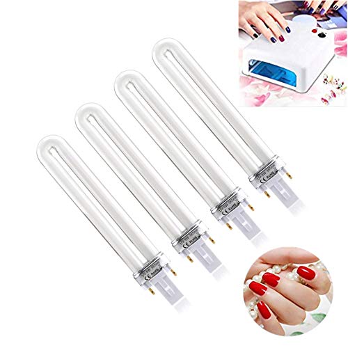 4 PCS/Set Light Bulbs Replacement 9W UV 365nm Lamp Bulb Tube for Nail Art Dryer UV Lamp Light