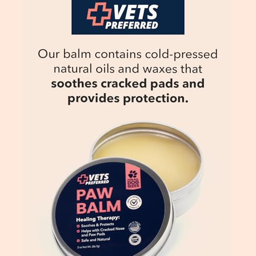 Paw Balm Pad Protector for Dogs – Dog Paw Balm Soother – Heals, Repairs and Moisturizes Dry Noses and Paws – Ideal for Extreme Weather Season Conditions - 2 Oz