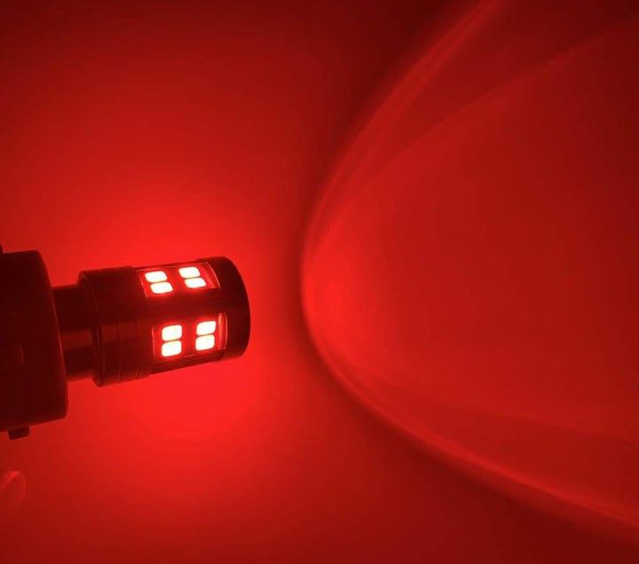 1157 Led Bulb, No Hyper Flash BAY15D P21/5W 2057 7528 1157 Bulb for Brake Light Bulb Canbus Error Free Car RV Tail Brake Light Brilliant Red (Pack of 2)