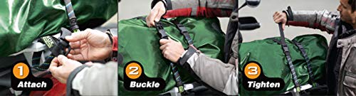 ROK-10050 Black/Reflective 18 - 60 Motorcycle/ATV Adjustable Stretch Strap