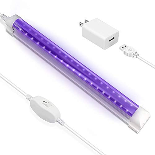 UV LED Black Light, 10W LED Tube Black Light for Black Light Bulbs Replacement, Blacklight Poster, UV Art, Bedroom, Black Lights for Halloween and Blacklight Parties