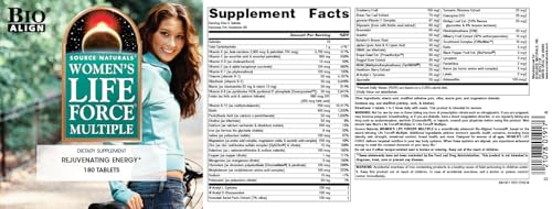 Women's Life Force Multiple, Daily Multivitamin & Immune Health, Rejuvenating Energy* Supplement - 180 Tablets