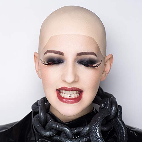 2 PCS Makeup Latex Bald Caps and 2 PCS Nylon Wig Caps for Costume Party Adult Costume Accessory