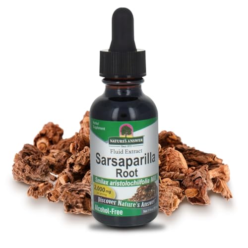 Nature's Answer Sarsaparilla Root Organic 1 Ounce Extract - Supports Liver Function, Detoxification, Cleanse Support - Alcohol-Free, Gluten-Free, Kosher, Made in USA