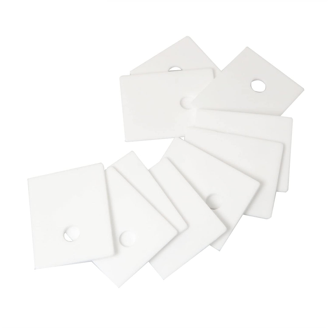 10pcs TO-3P Alumina Ceramic Sheet Ceramic Transistor Triac Thyristor Insulator Insulation Protection Mica 20x25x1mm, White
