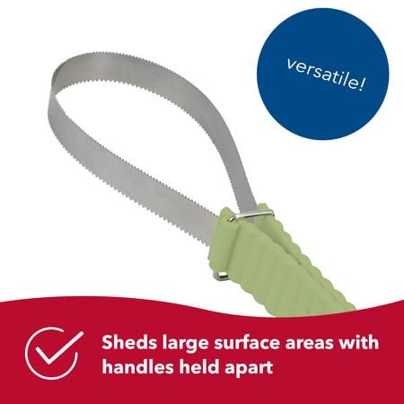 Pet Safari Dual-Sided Dog Shedding Blade - Stainless Steel Grooming Blade for Thick Coats - For Dogs with Short and Long Hair - Medium-Large - 10 x 3.25