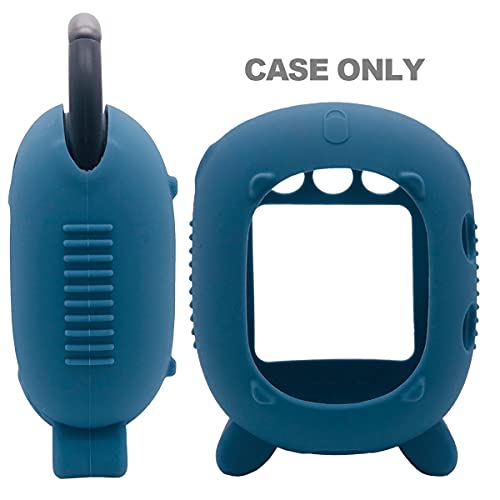 Silicone Cover Case for JBL Clip 4 Portable Bluetooth Speaker, Protective Carrying Case for JBL Clip 4 Portable Bluetooth Speaker Stand Up Holder(Case Only) (Blue)