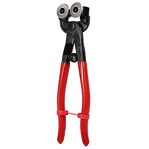 Glass Mosaic Cutter, 8 Inch Heavy Duty Mosaic Tool Glass Cutting Nipper Wheeled Cutter Pliers Tool for Glass Ceramic Tile Grinding