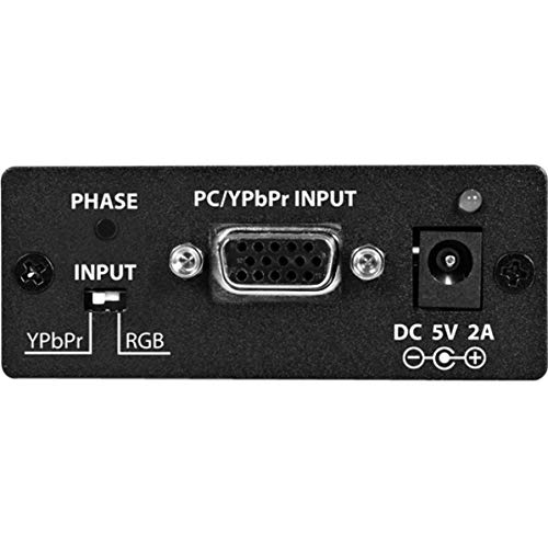 Component (YPbPr) / VGA to HDMI Converter with Audio - PC to HDMI - Resolutions up to 1080p (HDTV) and 1920 x 1200 (PC) (VGA2HD2) Black