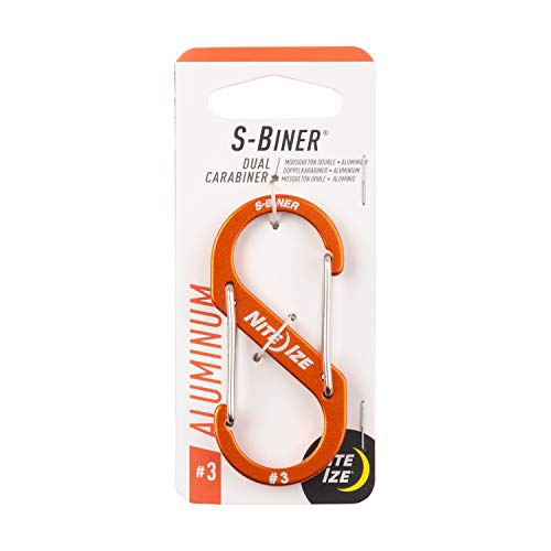 Size-3 S-Biner Dual Carabiner, Aluminum, Orange