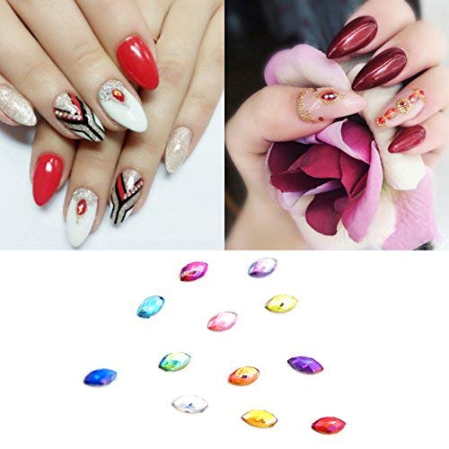 AB 600PCS Nail Art Rhinestones Glitters Acrylic Tips Manicure Decoration for nail rhinestones: Size4