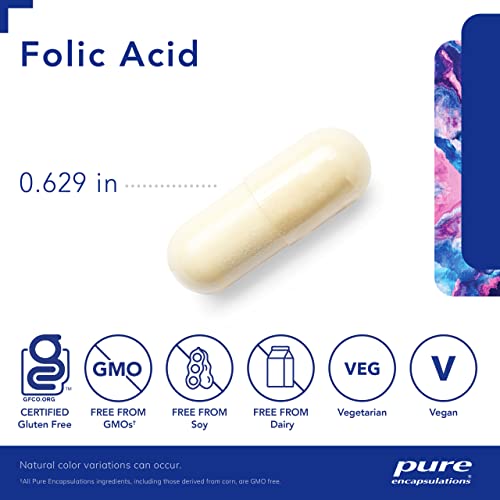 Folic Acid | Hypoallergenic Dietary Supplement | 60 Capsules