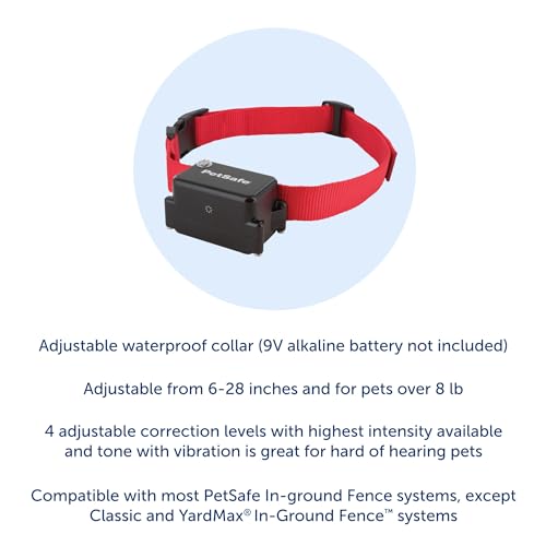 Stubborn Dog Fence Collar - Dog Electric Collar Waterproof Receiver, Battery Operated, In Ground Containment for Pets, from The Parent Company of Invisible Fence Brand