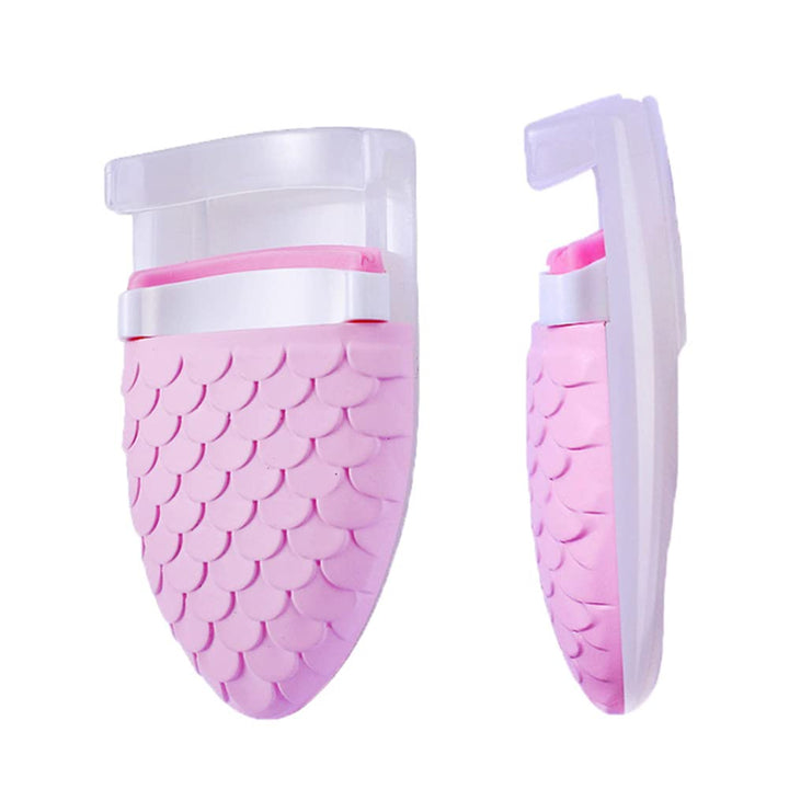 1 Pack Mini Curling Eyelash Curler Pink Plastic Eyelash Curler Portable Long Lasting Beauty Eyelash Curler Women Makeup Beauty Tools