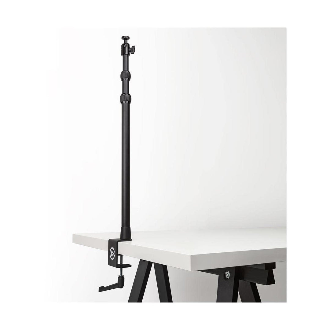 Master Mount L - Premium Desk Clamp with Pole extendable up to 125cm/49in and 1/4 inch Thread to Mount Lights,Cameras, and Microphones,perfect for Streaming, Videoconferencing and Studios,Black