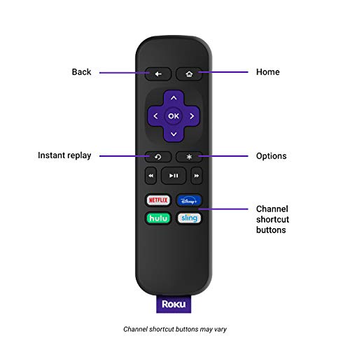 Premiere | HD/4K/HDR Streaming Media Player, Simple Remote and Premium HDMI Cable, Black