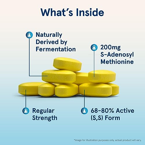 ® SAMe 200 mg, Supports Joint Health, Liver Function, Brain Metabolism, 60 Tablets, Up To A 60 Day Supply