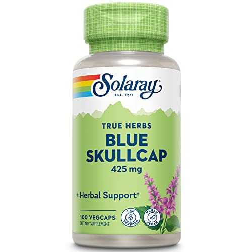 Blue Skullcap 425mg | Whole Aerial | Healthy Mood and Normal GABA Activity Support | Vegan | 100 VegCaps