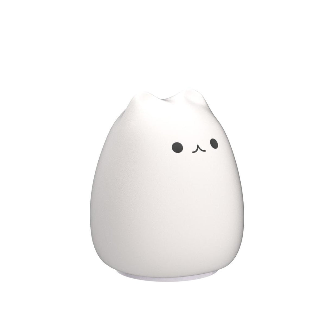 Cute Cat Lamp, Night Light for Girls Bedroom, Kitty Lamp Birthday Gifts for Kids Baby Toddler Teen Portable Silicone Kawaii Nightlight Nursery Room Decor (Battery Cat)
