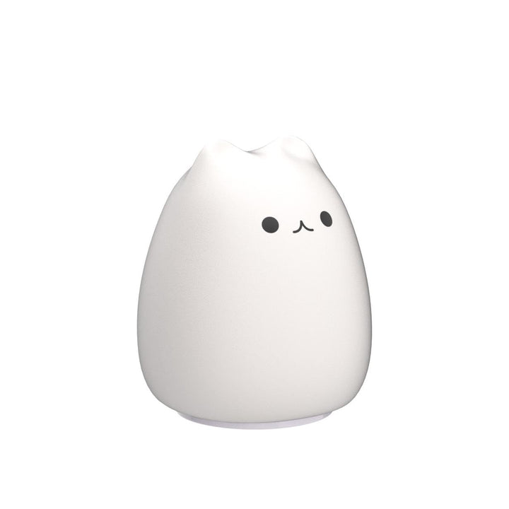 Cute Cat Lamp, Night Light for Girls Bedroom, Kitty Lamp Birthday Gifts for Kids Baby Toddler Teen Portable Silicone Kawaii Nightlight Nursery Room Decor (Battery Cat)