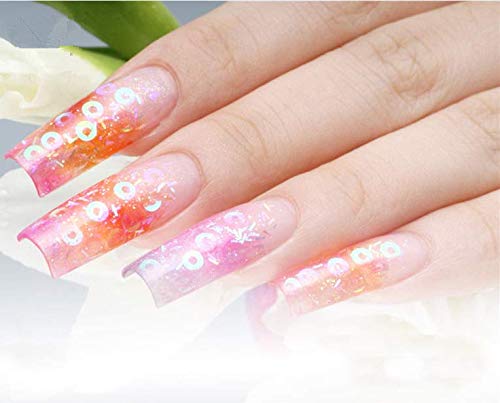White: 500Pcs White French Acrylic Style Artificial False Nails Tips With Box (White)