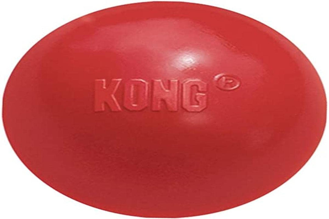Ball with Hole - Durable Dog Fetch Toy for Training, Interactive Playtime & More - Classic Natural Rubber Ball - Red - For Small Dogs
