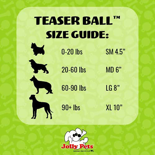 Teaser Ball Dog Toy, Large/8 Inches, Blue, Model Number: 1508 BL