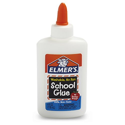 bundle Washable Liquid School Glue, White, Dries Clear, 4 fl oz Plus Disappearing Purple School Glue Stick, 7g, 2pk