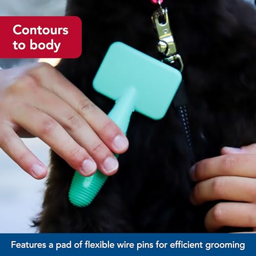 Pet Li'l Pals Dog Slicker Brush with Coated Tips - Dog Grooming Brush for Small Breeds & Puppies - One Size