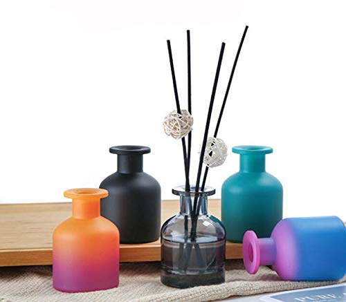 1PCS 150ml/5oz Glass Diffuser Bottle Jars Pot Empty Refillable Exquisite Essential Oils Container for DIY Reed Diffuser Sticks Sets Crafts Decor Essential Oil Diffuser Gift
