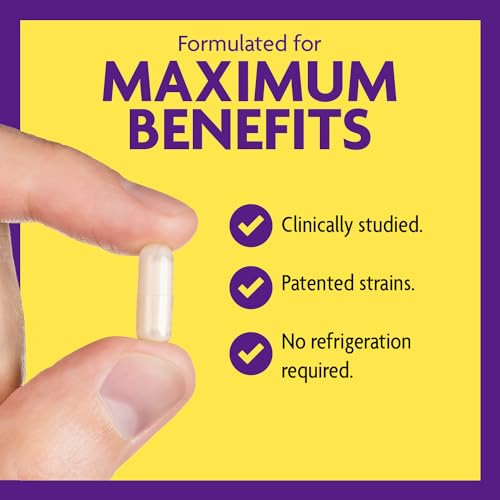 Mood Probiotic Supplement - Clinically Studied Digestive & Mood Probiotics for Women and Men with Lactobacillus helveticus Rosell-52ND & Bifidobacterium longum Rosell-175, 60 Capsules