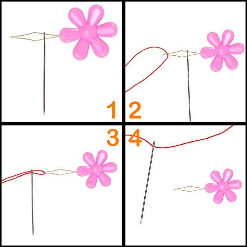 Punch Needle, 43 Pieces Punch Needle Tool and Instructions - Punch Needle Embroidery Kit with Embroidery Tools, Seam Ripper, Threader and Thimble, Needle Punch Kits for Beginners