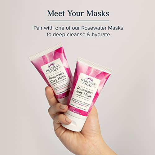 Rosewater Facial Toner with Hyaluronic Acid, Dry to Combination Skin, Hydrating Toner Refines Pores, Minimizes Look of Fine Lines and Wrinkles, Hypoallergenic, Vegan, Cruelty Free, 8oz