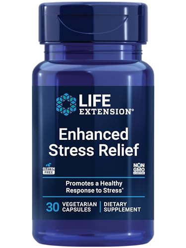 Enhanced Stress Relief, Lemon Balm Extract, L-theanine, decompress with This Supplement for Stress, Gluten-Free, Non-GMO, Vegetarian, 30 Capsules